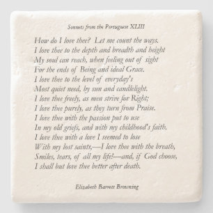 Barrett Browning - Sonnets from the Portuguese 43 Stone Coaster