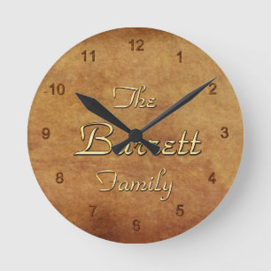 BARRETT Family Clan Reunion Custom Designed Clock