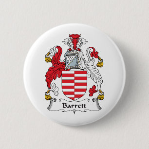 Barrett Family Crest 6 Cm Round Badge
