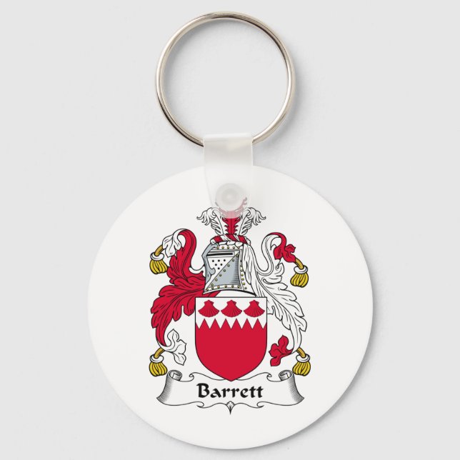 Barrett Family Crest Key Ring (Front)