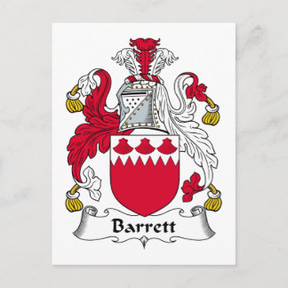 Barrett Family Crest Postcard