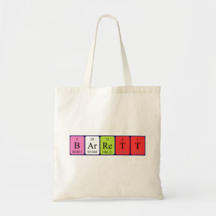 Barrett periodic table name tote bag