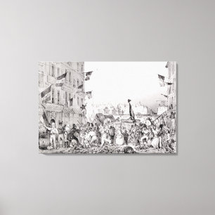 Barricade at the Rue Dauphine Canvas Print