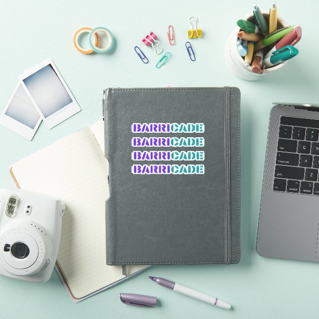 Barricade Stickers - Teal & Purple  (iPad Cover)