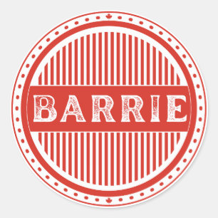 Barrie City Pride Emblem – Canadian Identity Classic Round Sticker