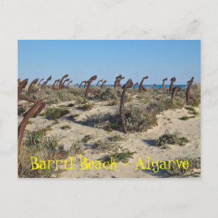 Barril Beach in Tavira, Algarve. Portugal Postcard