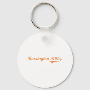 Barrington Hills Illinois Classic Design Key Ring