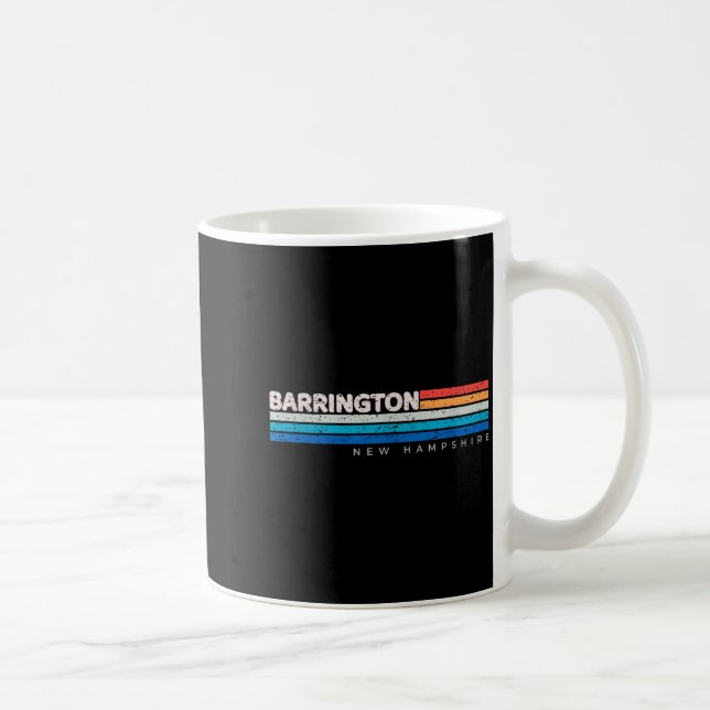 Barrington Nh New Hampshire Retro Design  Coffee Mug (Right)