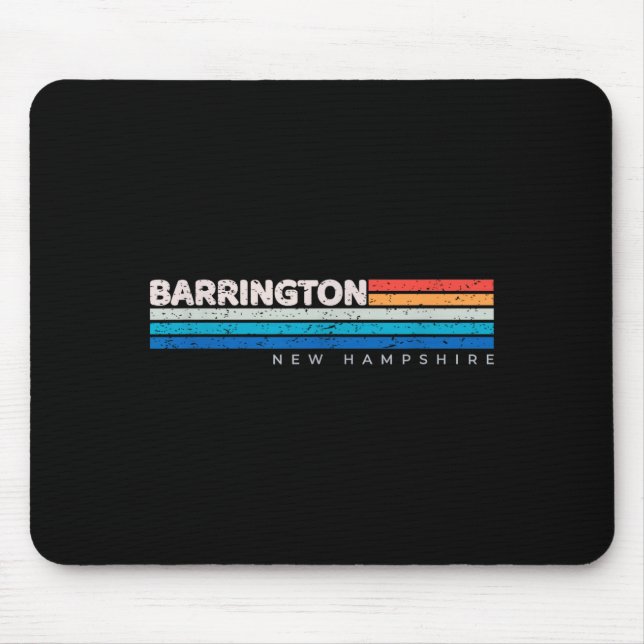 Barrington Nh New Hampshire Retro Design  Mouse Pad (Front)