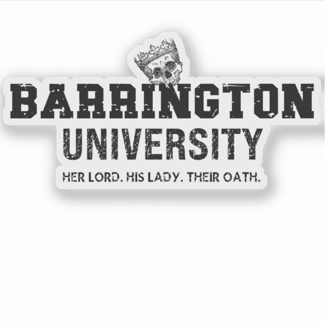 Barrington University Sticker The Lords Series  (Front)