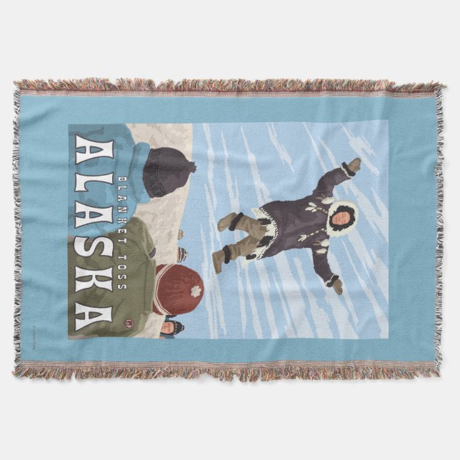 Barrow, Alaska Blanket Toss Vintage Travel (Front)