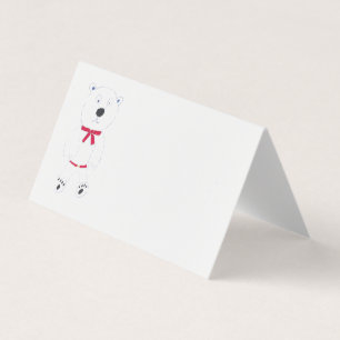 Barry Bear Folded Business Card