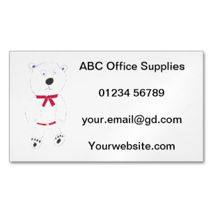 Barry Bear Magnetic Business Card