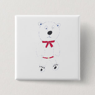 Barry Bear Square Badge