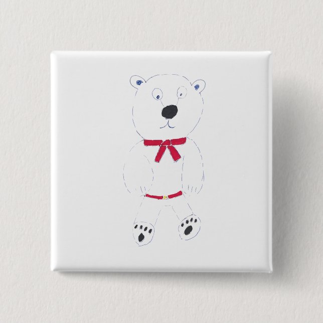 Barry Bear Square Badge (Front)