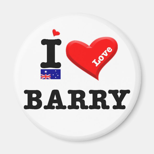 BARRY - I Love Magnet (Front)