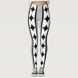 Bars and Stars Black and white Leggings