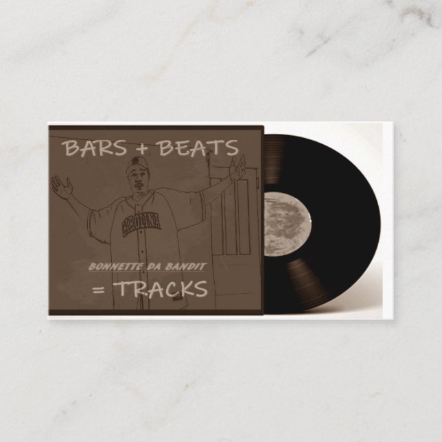 Bars+Beats=Tracks business cards (Front)