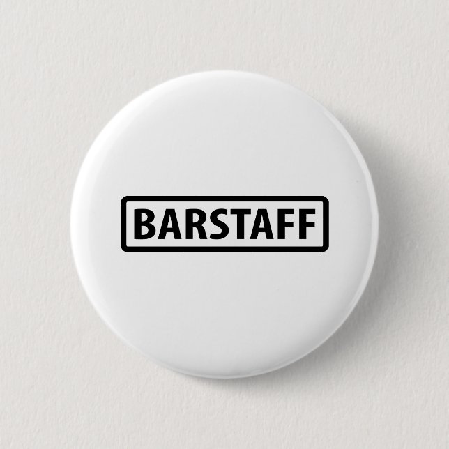 barstaff waiter icon 6 cm round badge (Front)
