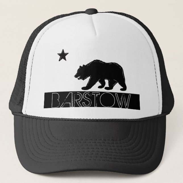 Barstow California black white flag hat (Front)