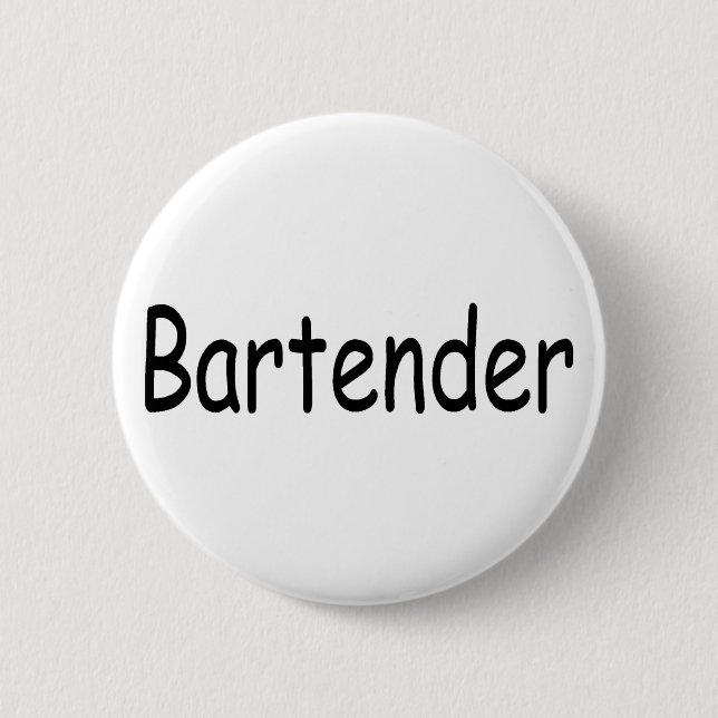Bartender 6 Cm Round Badge (Front)
