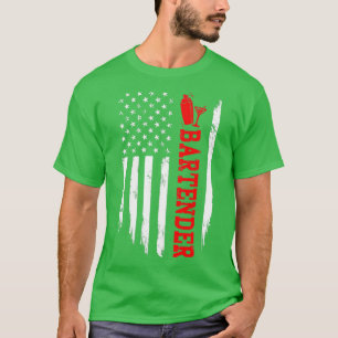 BARTENDER AMERICA FLAG T-Shirt