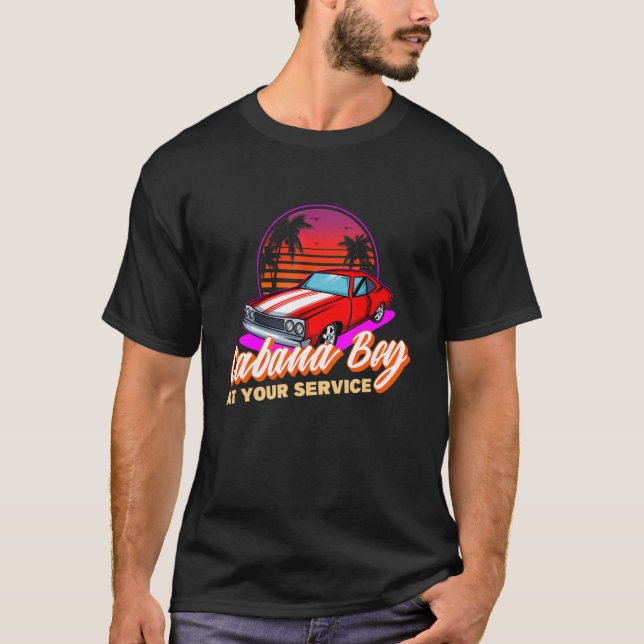 Bartender Beach Party Cabana Boy At Your Service T-Shirt (Front)