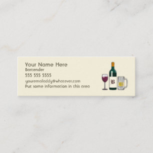 Bartender Bone Mini Business Card
