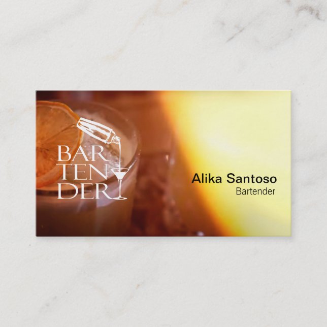 Bartender Business Card (Front)
