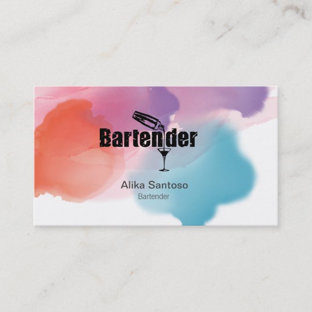 Bartender Business Card (Front)