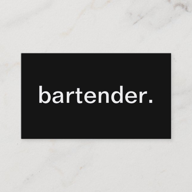 Bartender Business Card (Front)