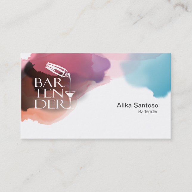 Bartender Business Card (Front)