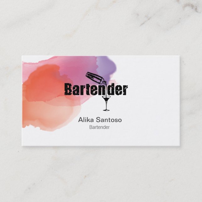 Bartender Business Card (Front)