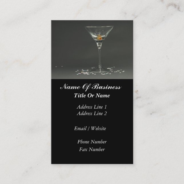 Bartender Business Card (Front)