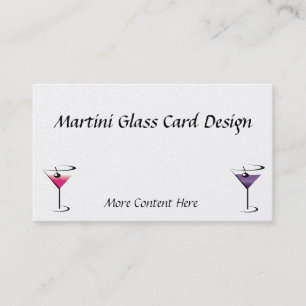 Bartender Business Card Martini Glasses