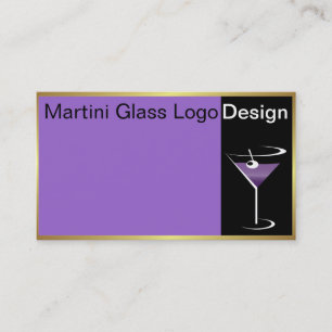 Bartender Business Card Martini Logo