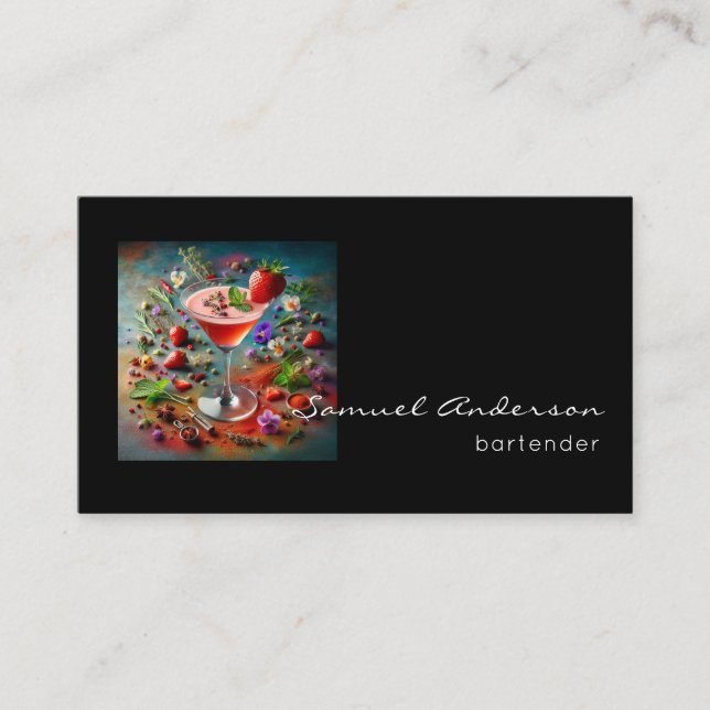 Bartender Business Cards (Front)