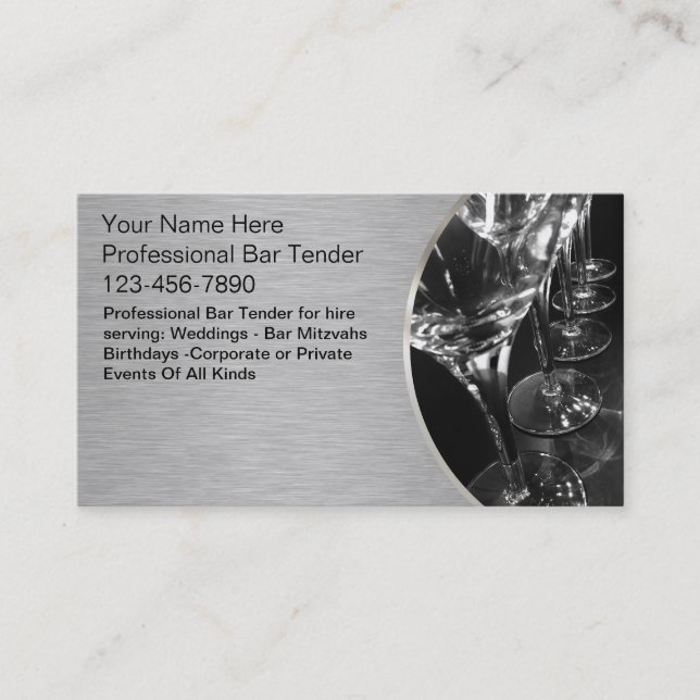 Bartender Business Cards (Front)