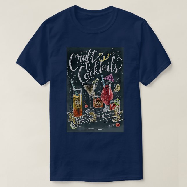 Bartender Cocktails T-Shirt (Design Front)