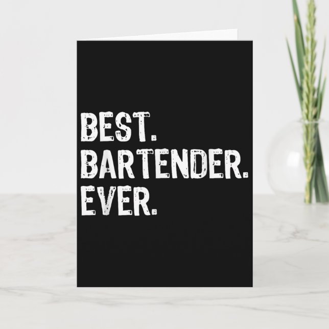 Bartender Ever Bartending Funny Gift Christmas  Card (Front)