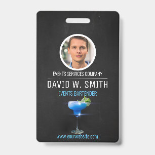 Bartender for Events Professional Bartender Barman ID Badge