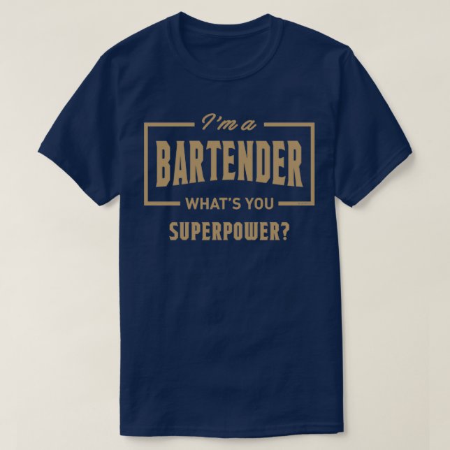 Bartender Funny Job and Hobby 2 T-Shirt (Design Front)