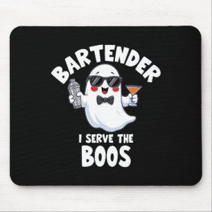 Bartender Halloween Costume I Serve The Boos Men W Mouse Pad