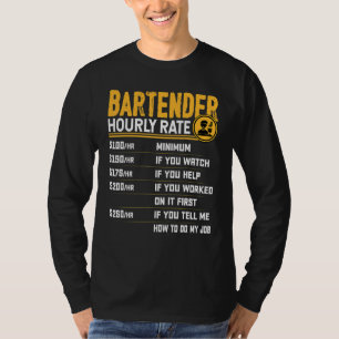 Bartender Hourly Rate Bartending Bartender Mixolog T-Shirt