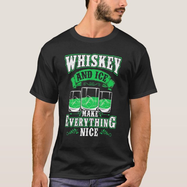 Bartender Irish Whiskey St Patricks Day Drinking T-Shirt (Front)
