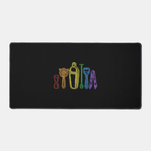 Bartender LGBT Rainbow Barmaid Barman Mixologist Desk Mat