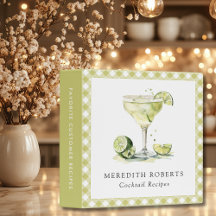 Bartender Margarita Cocktail Check Pattern