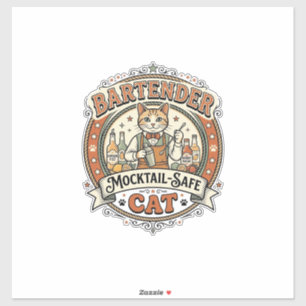Bartender Mocktail-Safe Cat Bartender Mocktail-Saf