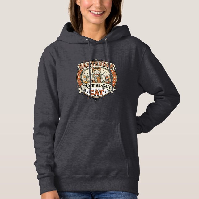 Bartender Mocktail-Safe Cat Bartender Mocktail-Saf Hoodie (Front)