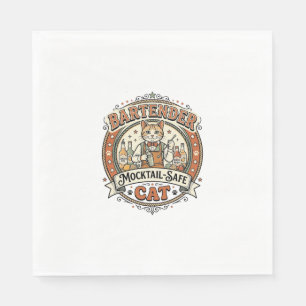 Bartender Mocktail-Safe Cat Bartender Mocktail-Saf Napkin
